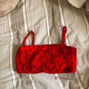 Red crop top